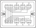 Boîte de distribution distribution cour. triph. au cour. alt. (400 v/23, blanc