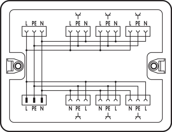 Boîte de distribution distribution courant alternatif (230 v), blanc