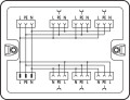 Boîte de distribution distribution courant alternatif (230 v), blanc