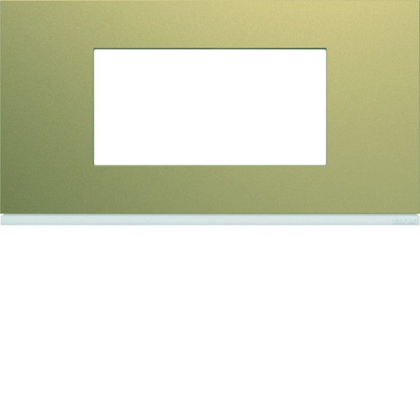 Plaque de finition gallery 4 modules champagne entraxe 71 mm