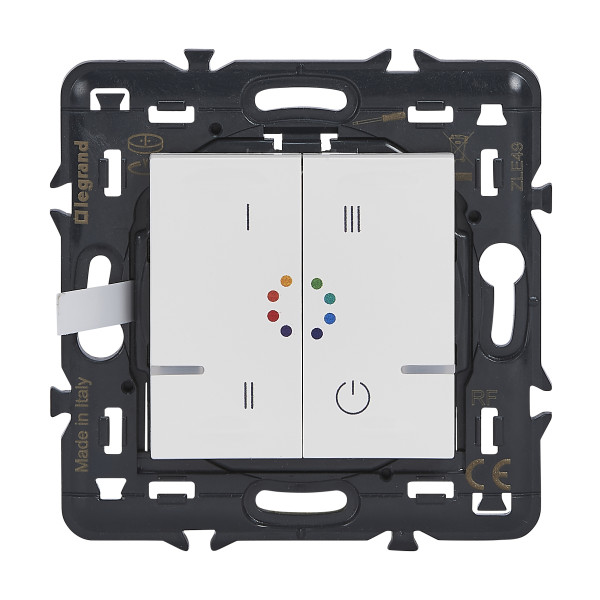 Commande sans fil multicouleur Mosaic Zigbee With Netatmo - Blanc, sans plaque