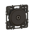 Prise tv simple mâle céliane - enjoliveur noir et support