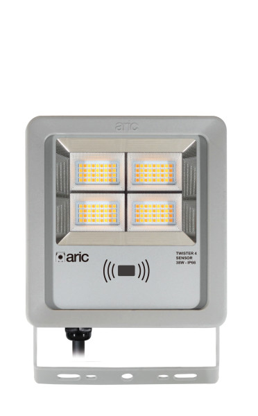 Twister 4 sensor gris 38w 3cct ip66 ik08 2200k/3000k/4000k 5320lm 90° 50000h