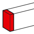 Embout gauche ou droit - DLP évol 65x 80 - blanc