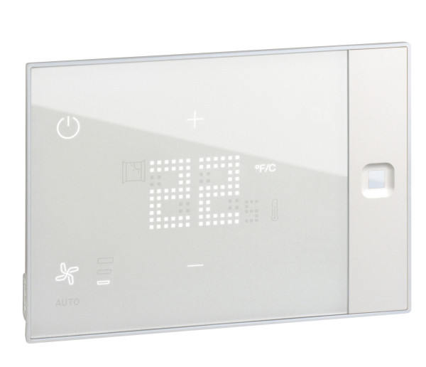 Thermostat tactile ux one 24v chauffage et climatisation hôtel encastré - blanc