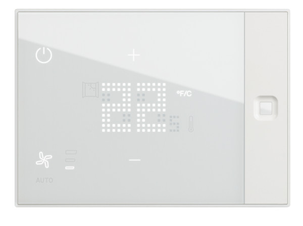 Thermostat tactile ux one 24v chauffage et climatisation hôtel encastré - blanc