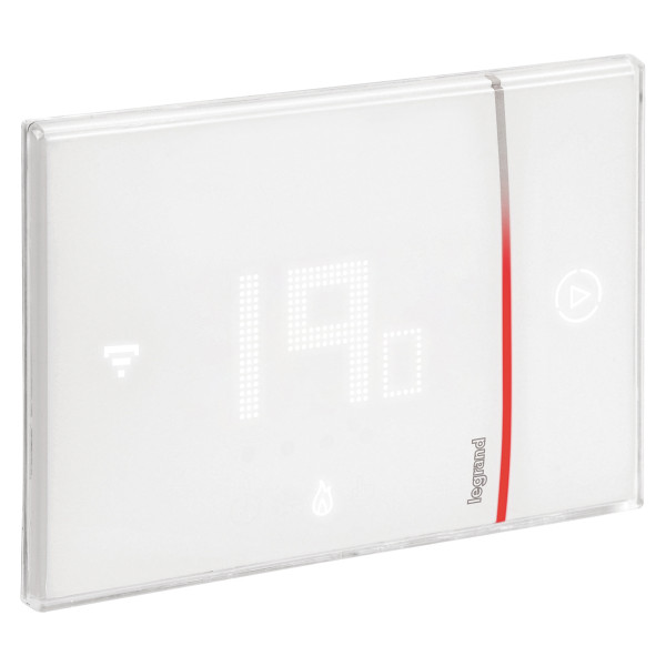 Thermostat connecté Legrand smarther pour montage encastré 2 modules IP20 blanc