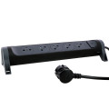 Legrand - Rallonge multiprise rotatif avec 5 prises de courant Surface et interrupteur avec cordon 1,5m - noir et gris foncé