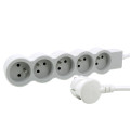Legrand - multiprise fb 5x2p+t standard 1.5m 1mm2 blanc/gris