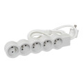 Legrand - multiprise fb 5x2p+t standard 1.5m 1mm2 blanc/gris