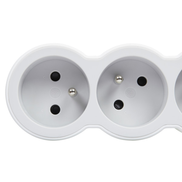 Legrand - multiprise fb 5x2p+t standard 1.5m 1mm2 blanc/gris