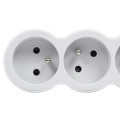 Legrand - multiprise fb 5x2p+t standard 1.5m 1mm2 blanc/gris