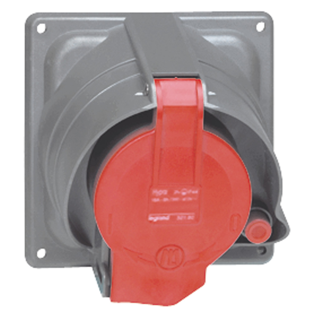 Socle De Prise Legrand Prisinter 3P+T IP44 32A 380/415V - Réf 054154, Bleu, Neuf