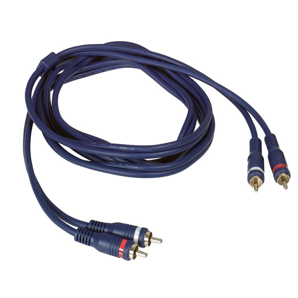 Cordon audio stéréo rca mâle/mâle - long 2 m