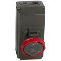 Socle prise saillie simple Hypra -IP66/67-55 - 63A - 380/415 V~ - 3P+N+T