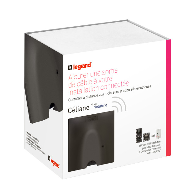 Sortie de câble connectée Netatmo 3000W avec suivi conso et notifications - Graphite
