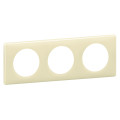 Plaque ivoire glossy Legrand Céliane 3 postes