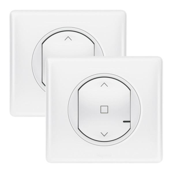 Interreupteur pour volet roulant sans fil blanc Legrand Prêt à poser Céliane + 1 interrupteur 230V