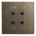 Interrupteur double ON/OFF bronze Legrand My Home Art d'Arnould univers Epure