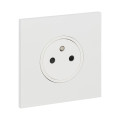 Prise de courant 2P+T blanc satin Legrand Art d'Arnould univers Epure