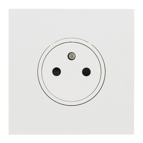 Prise de courant 2P+T blanc satin Legrand Art d'Arnould univers Epure