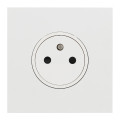 Prise de courant 2P+T blanc satin Legrand Art d'Arnould univers Epure