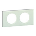 Plaque verre kaolin Legrand Céliane 2 postes