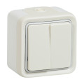 Va-et-vient double blanc saillie