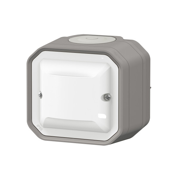 Détecteur de mouvement Legrand plexo 2fils sans neutre complet en saillie gris