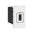 Legrand mosaic chargeur 1 mod 1 usb c 1.5a 7.5w blanc