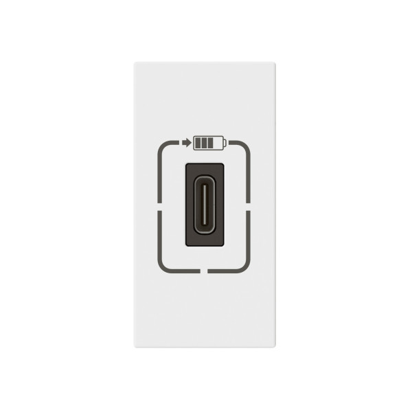 Legrand mosaic chargeur 1 mod 1 usb c 1.5a 7.5w blanc