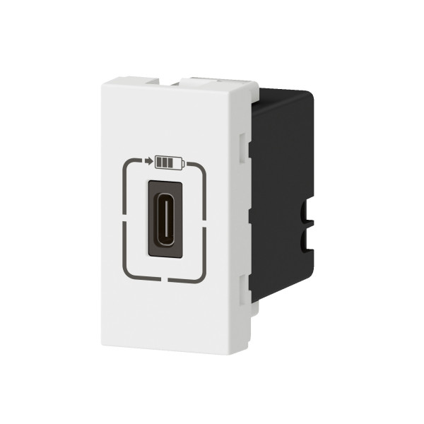 Legrand mosaic chargeur 1 mod 1 usb c 1.5a 7.5w blanc