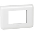 Plaque pour prise et interrupteur Legrand Mosaic - 3 modules - blanc