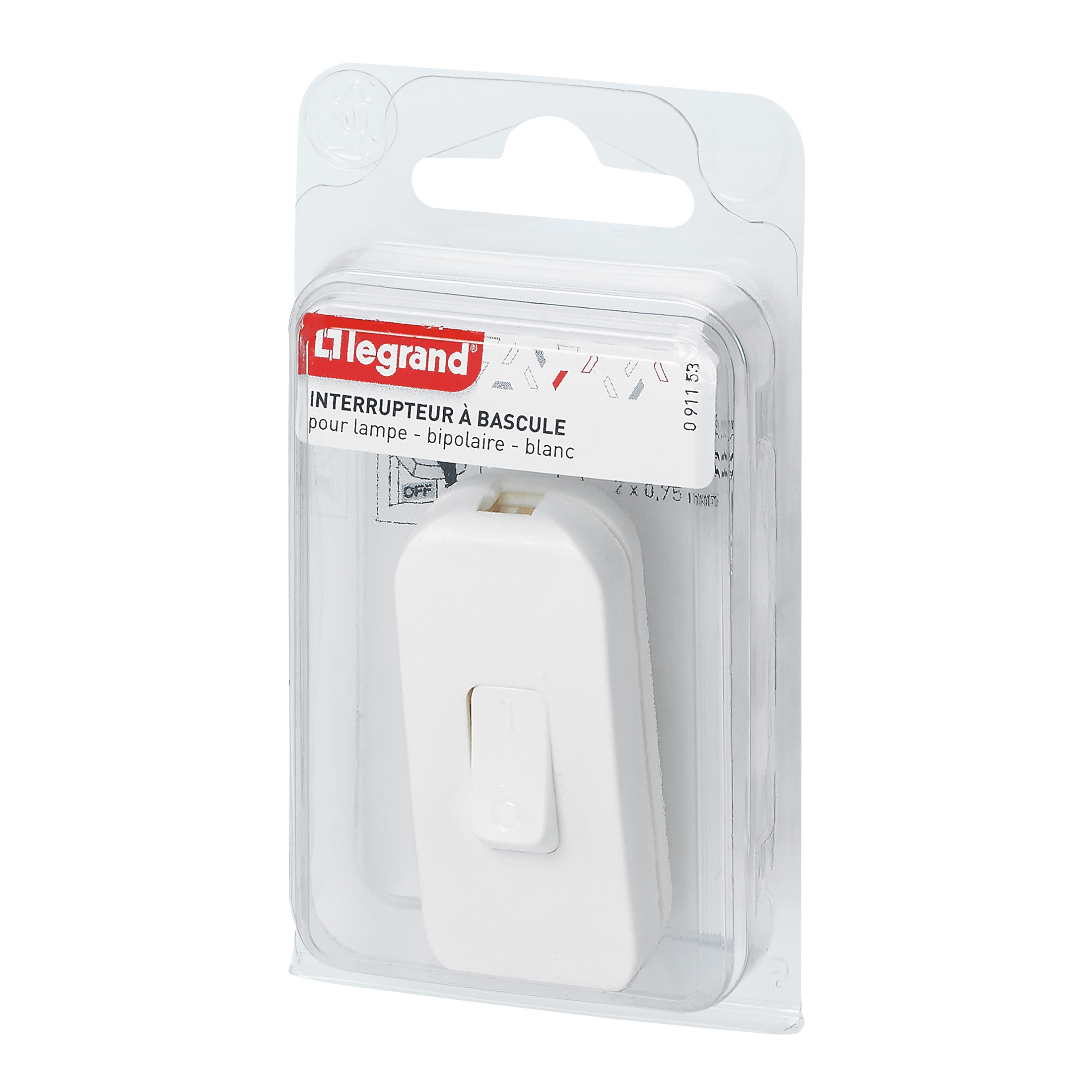 Interrupteur Double Demi-doigt Legrand SAGANE Silex Blanc Moucheté Avec 2 Voyants - Réf. 85707 - Neuf