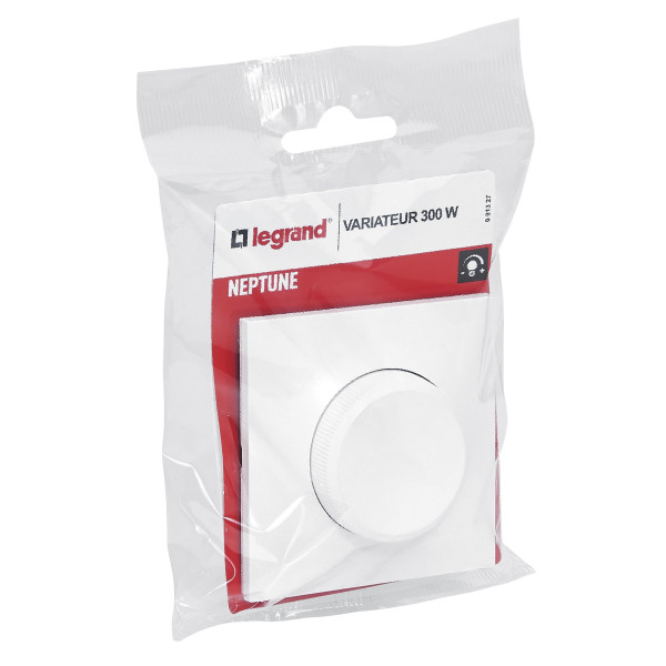 Interrupteur variateur à bouton Neptune - 300 W - Blanc