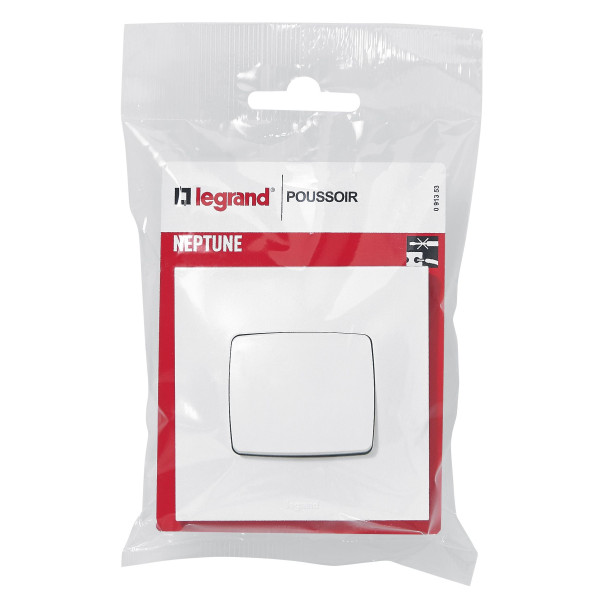 Poussoir Blanc 6 A Neptune Legrand