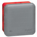 Boîte de dérivation 80x80x45 Legrand Plexo étanche 7 entrées pour PE Gris/Rouge IP55/IK07