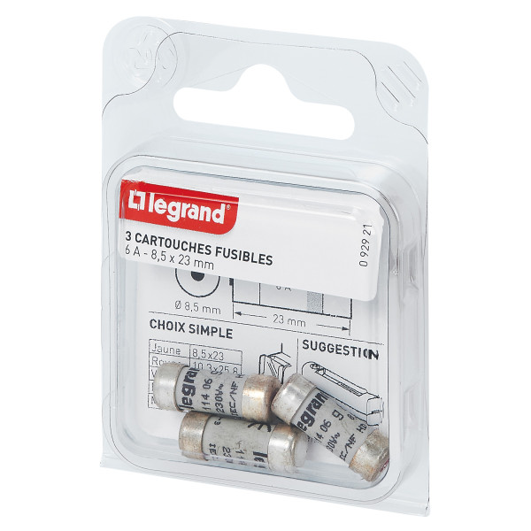 3 cartouches domestiques + voyant 6a 8,5x23