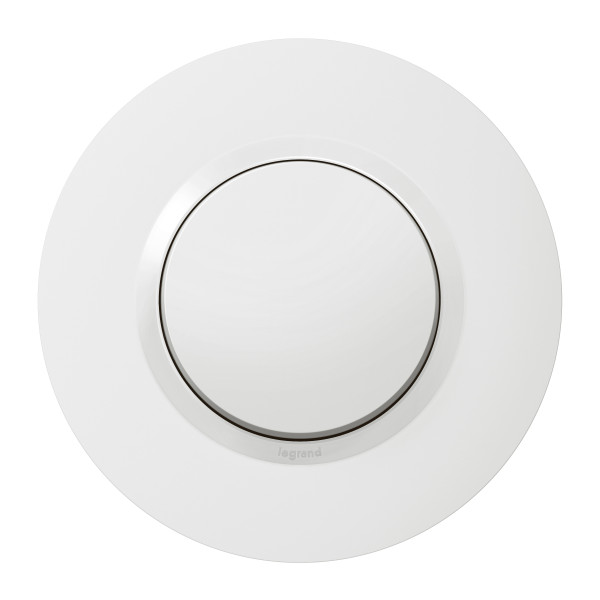 Interrupteur ou va-et-vient blanc Legrand Dooxie 10AX 250V avec plaque ronde