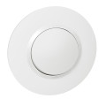Poussoir blanc Legrand Dooxie avec plaque de finition déco