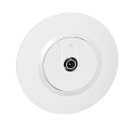 Prise télévision simple blanc Legrand Dooxie avec plaque de finition deco