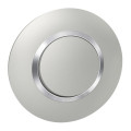 Interrupteur ou va-et-vient alu Legrand Dooxie 10AX 250V avec plaque ronde et bague effet chrome