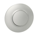 Poussoir aluminium Legrand Dooxie avec plaque de finition deco