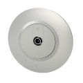 Prise télévision simple aluminium Legrand Dooxie avec plaque de finition deco