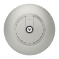 Prise télévision simple aluminium Legrand Dooxie avec plaque de finition deco
