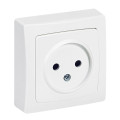 Prise 2p saillie blanc