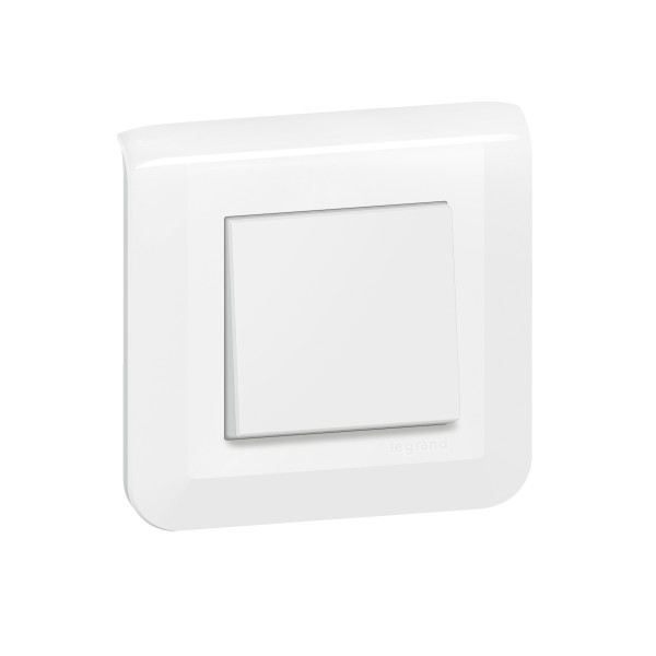 Mosaic interrupteur ou va et vient 10a complet griffe blanc