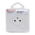 Mosaic prise de courant 2p+t surface bornes auto complet griffe blanc