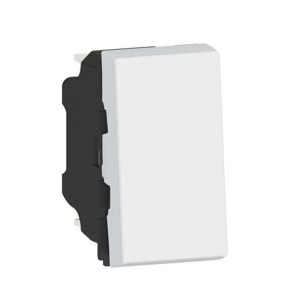 Mosaic poussoir 6a 1 module composable blanc