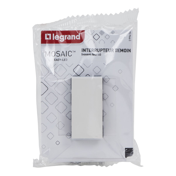 Mosaic poussoir 6a 1 module composable blanc